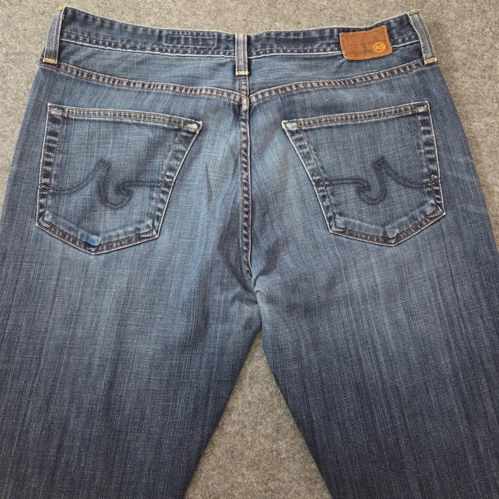 AG Adriano Goldschmied Protégé Straight Leg Jeans Men's 34x32 Made USA Dark Wash